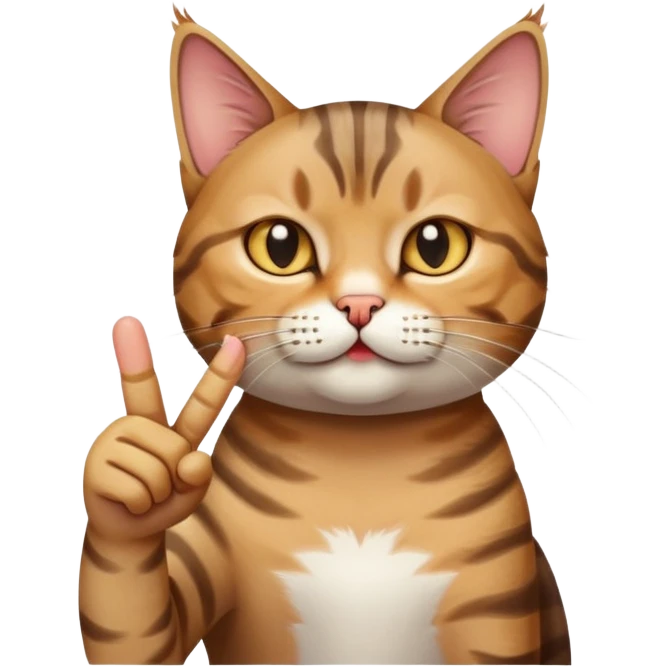 Cat doing the middle finger  emoji