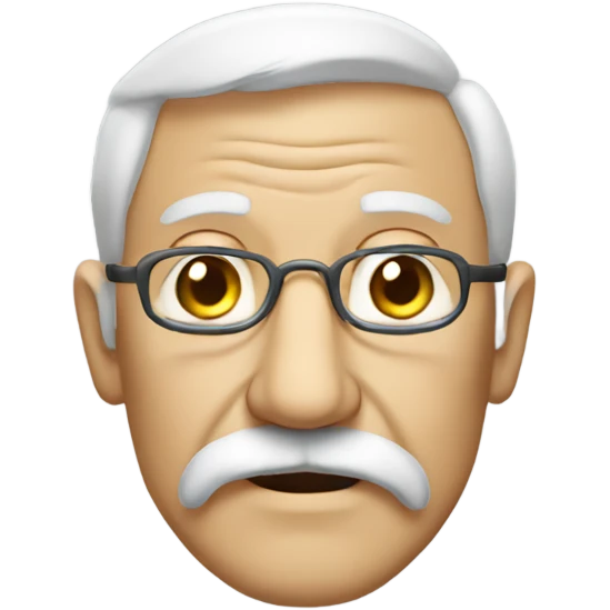 Old man man with mustache emoji