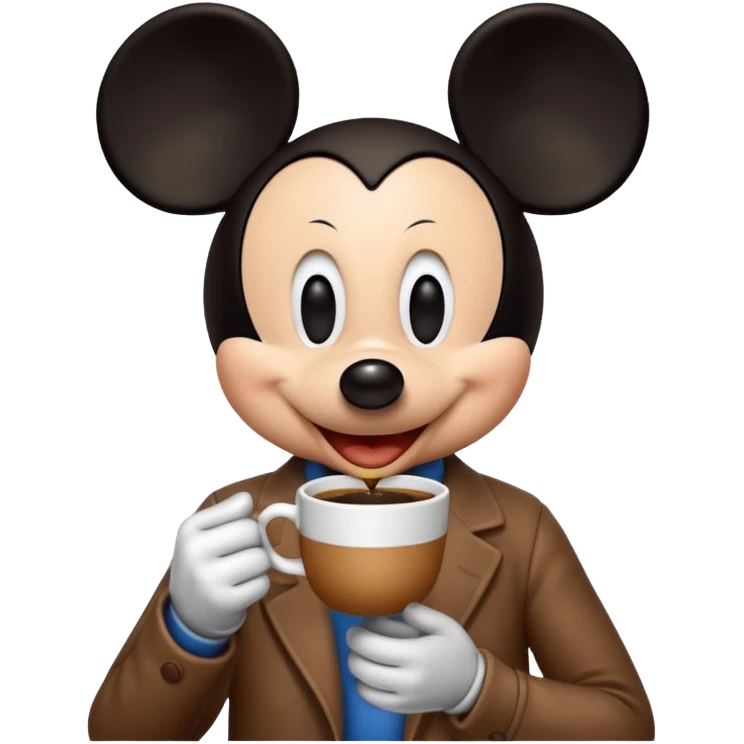 Mickey tomando café  emoji