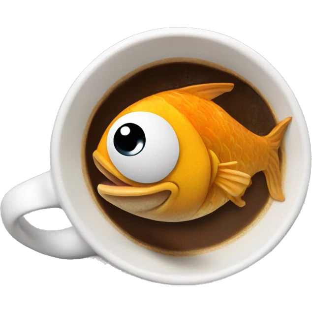 fish inside a coffee cup emoji