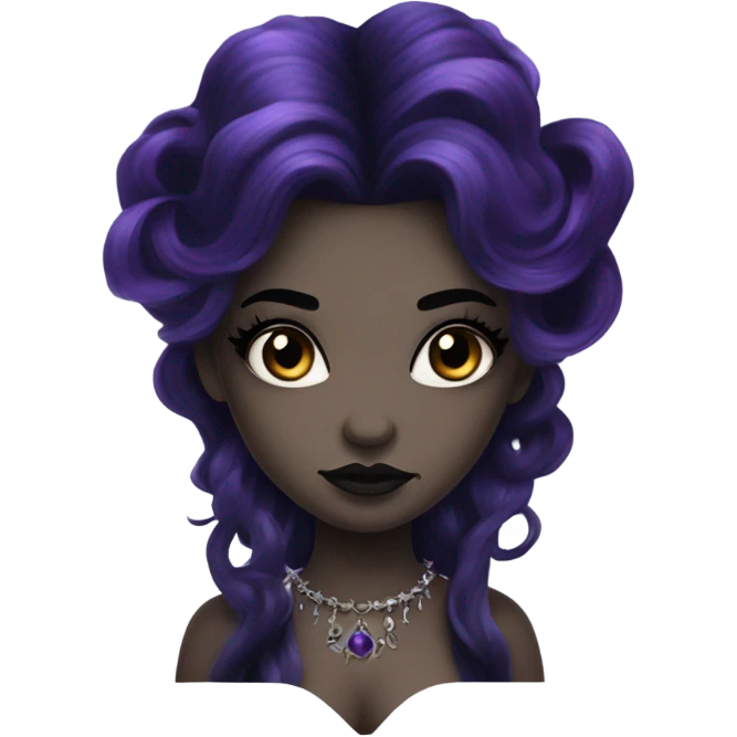 goth mermaid hime girl emoji