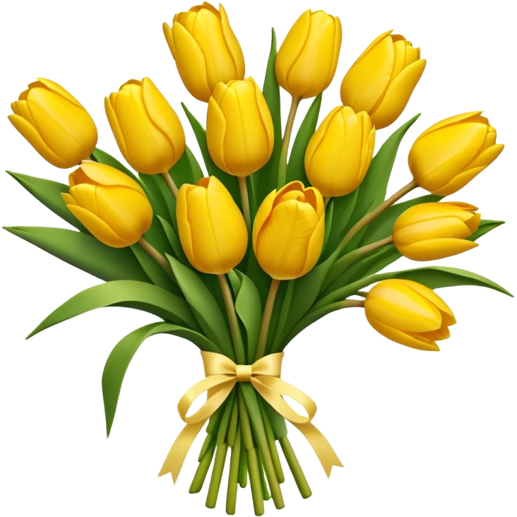 Bouquet of yellow tulips emoji