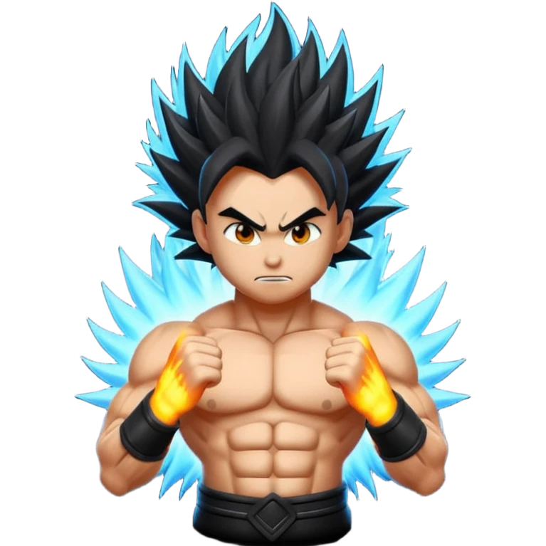 Black super saiyan small emoji emoji