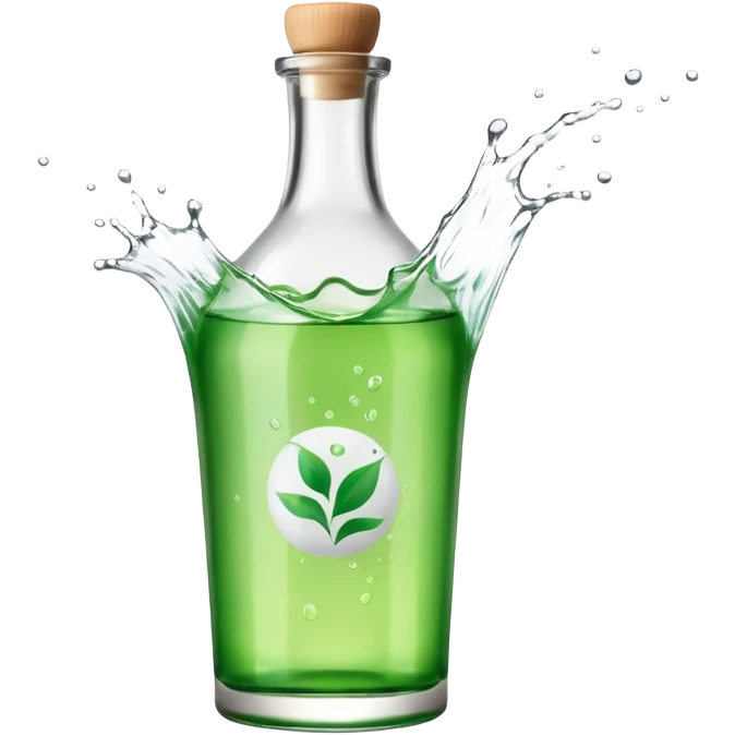 soju bottle with splash effect emoji