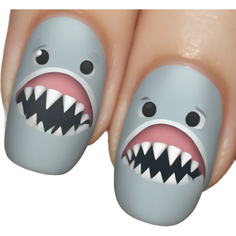 Shark nails emoji