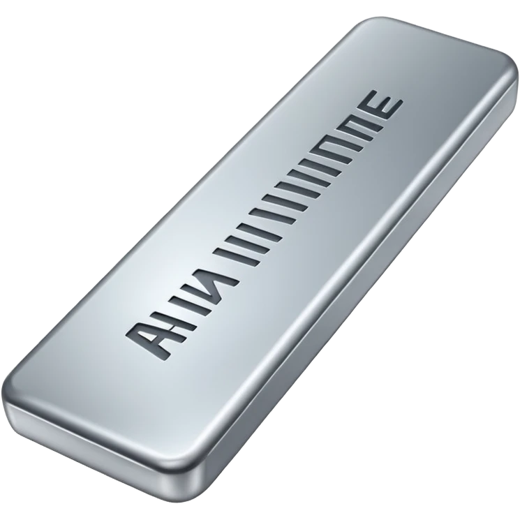 Create a silver bar in the avive gold bar style emoji