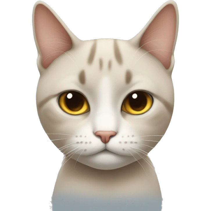 the pouting cat emoji without eyebrows  emoji
