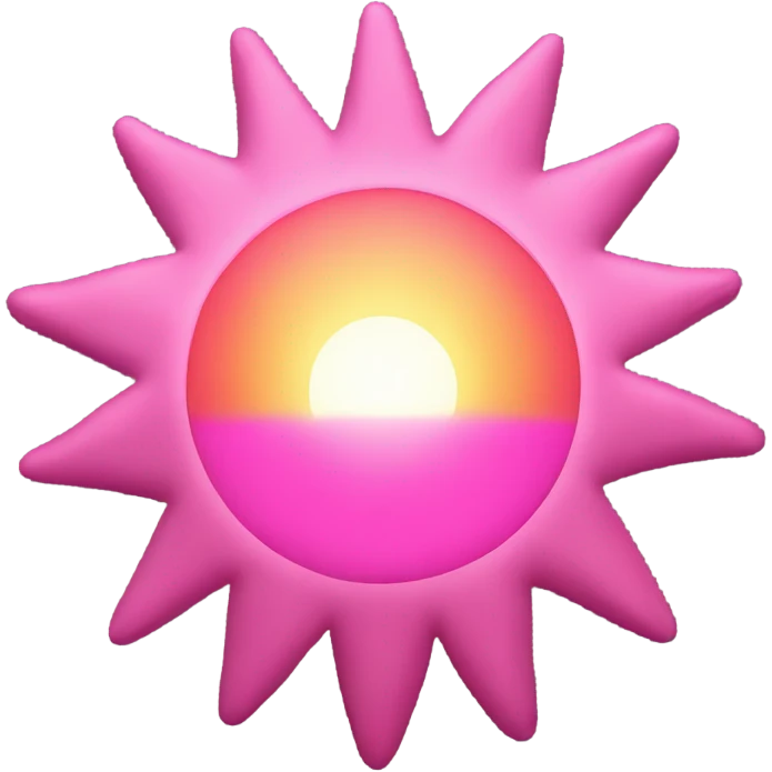 Pink sun emoji