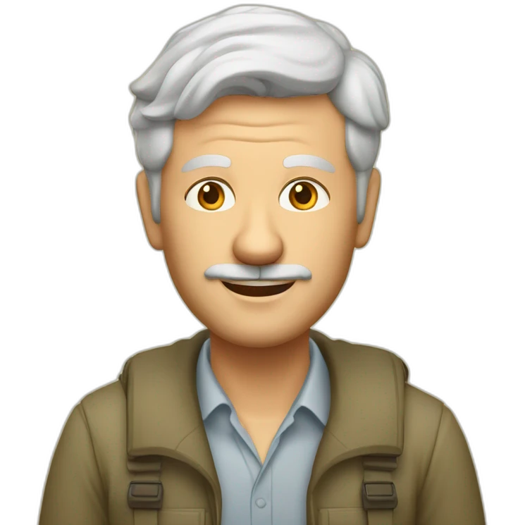 male mid-aged german expat with Halbglatze in vietnam emoji
