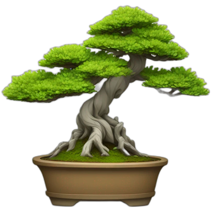 Informal upright bonsai emoji