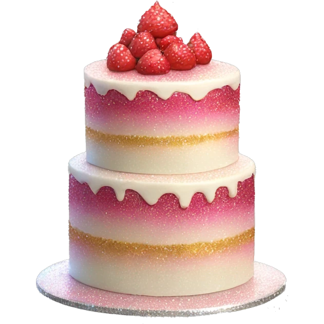 Realistic cake with glitter emoji