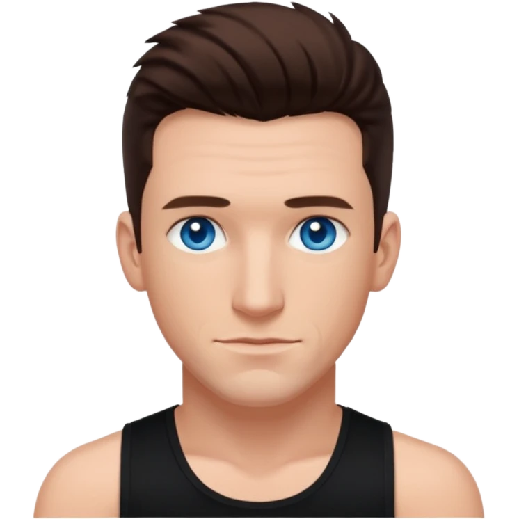 JC Chasez blue eyes, brown hair, black tank top emoji