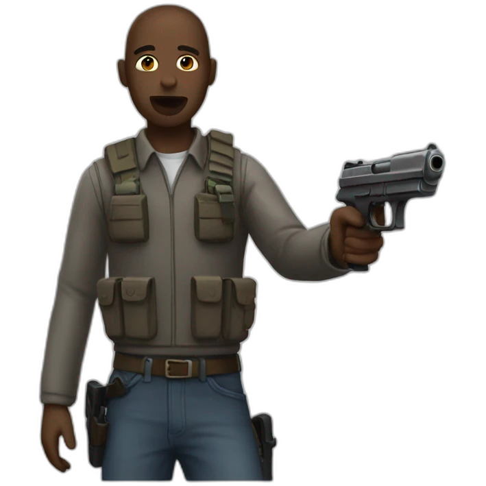 shoot with a gun emoji