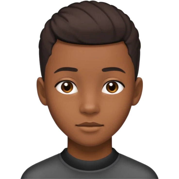 Black seventeen with a taper haircut emoji