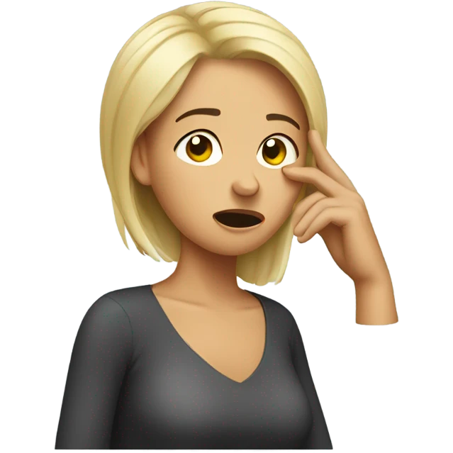 Confused woman scratching head emoji