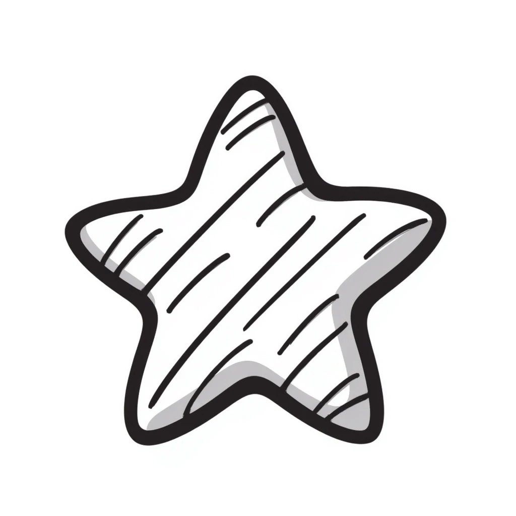 hand drawn star emoji
