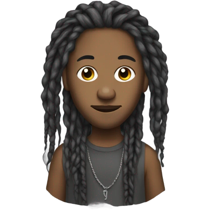 A rapper with dreadlocks and braids  emoji