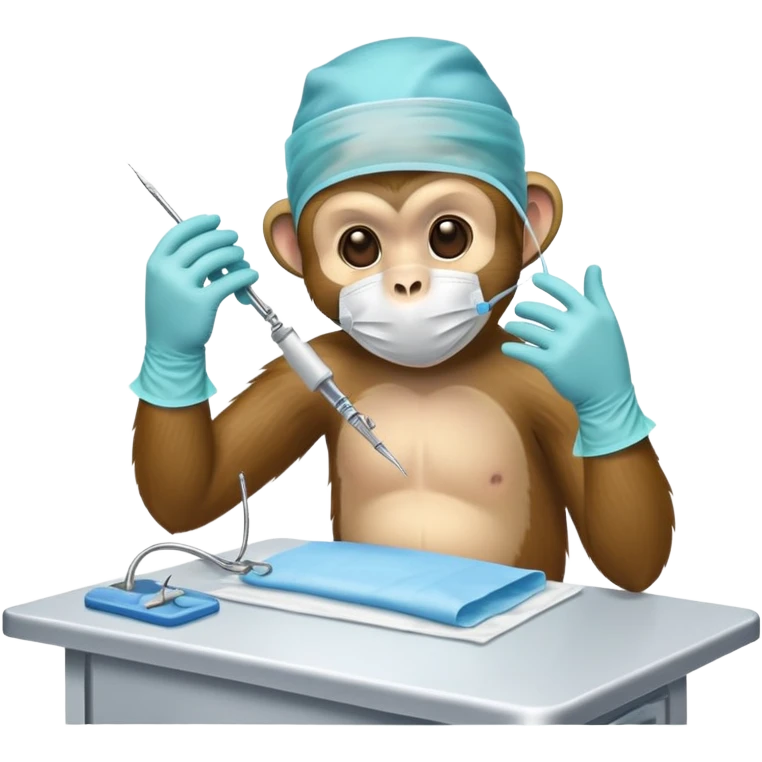 A monkey doing a surgery  emoji