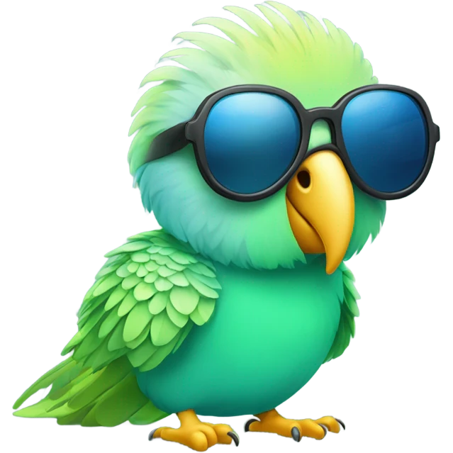 Parakeet wearing sunglasses  emoji