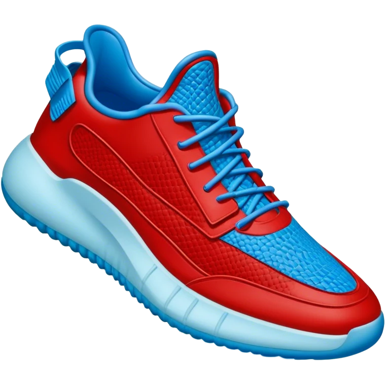 Red and bright blue Yeezys emoji
