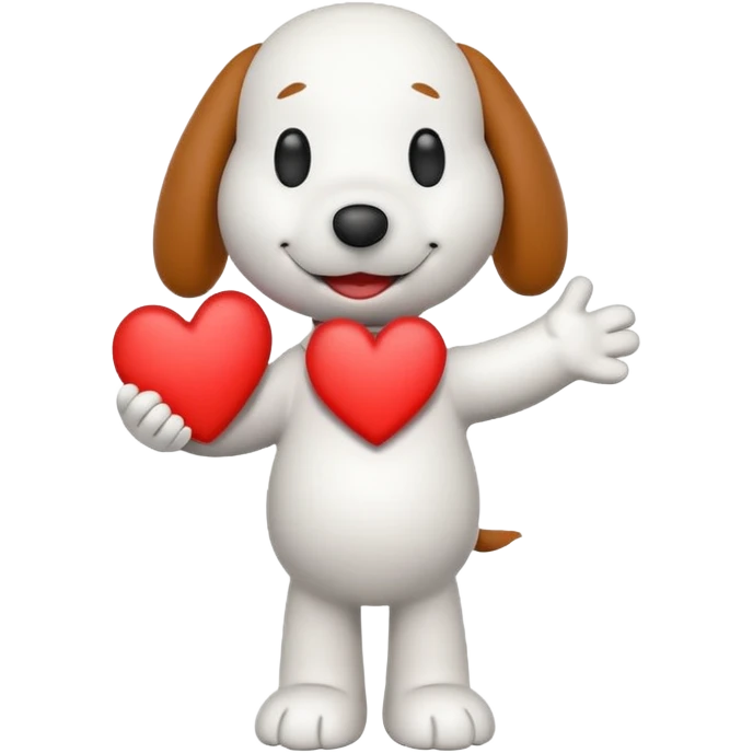 snoopy con un corazón  emoji