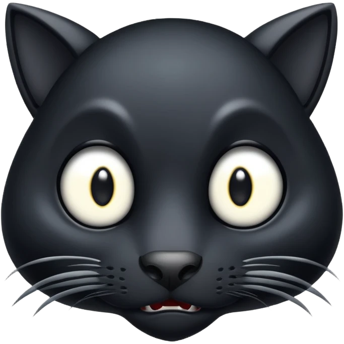 A black creature with four white eyes, two meters tall emoji