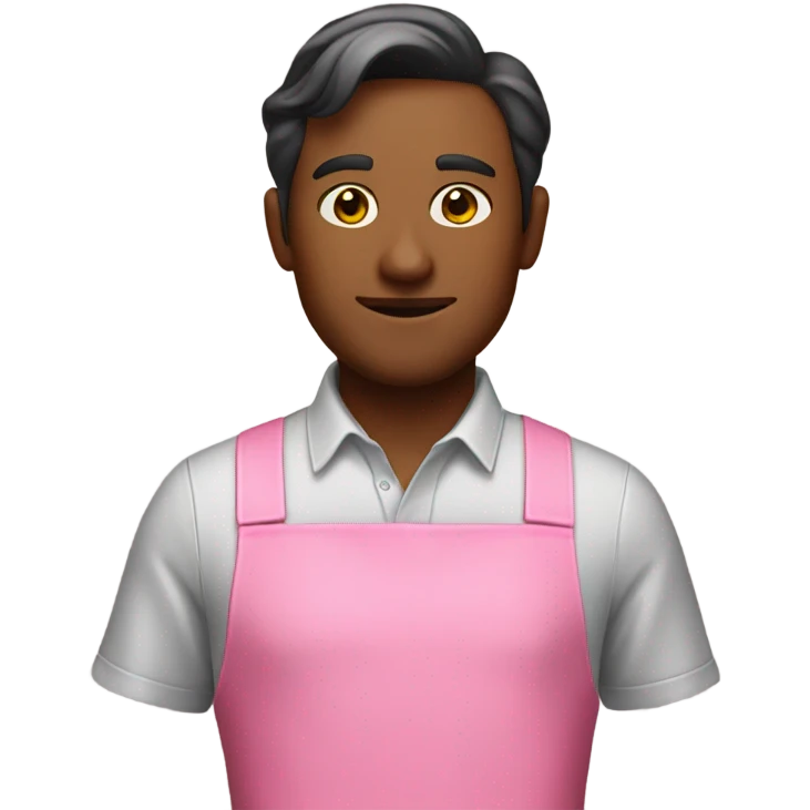 Guy in a pink apron emoji