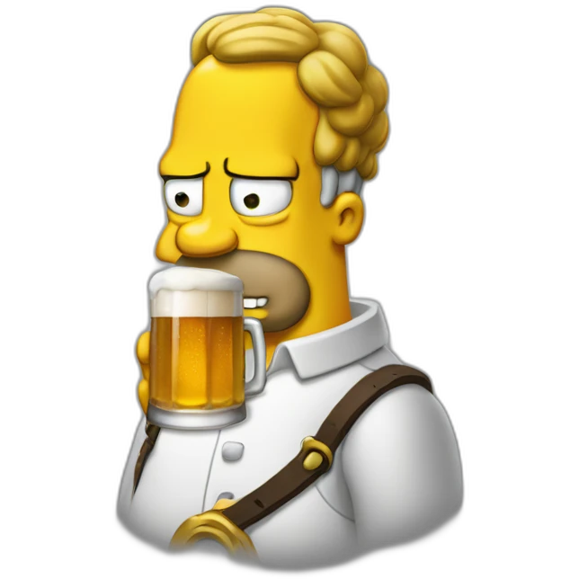 homer avec une biere emoji