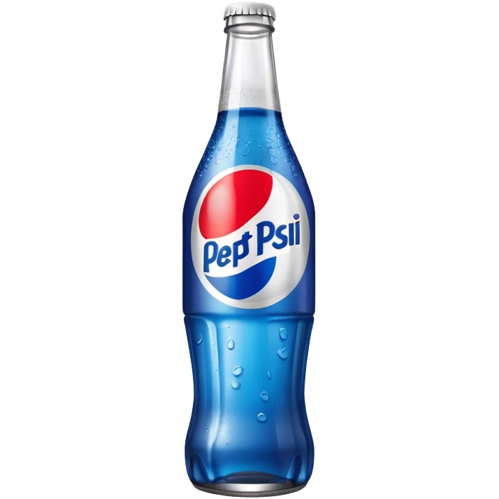 bottle of diet pepsi with grey label emoji