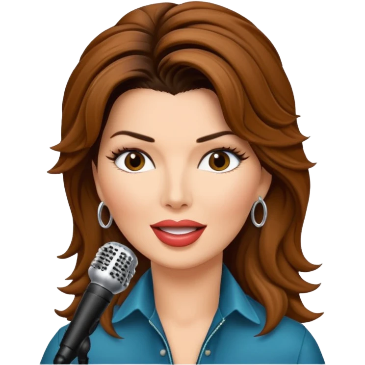 Shania Twain singing emoji