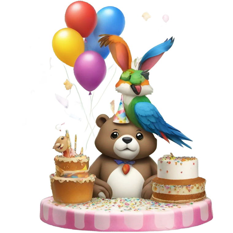 Animal party emoji