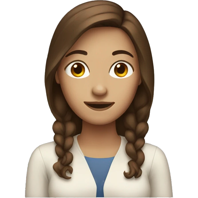 Women with brown hair emoji