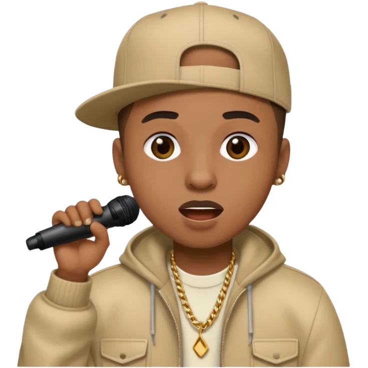 rapper singing emoji