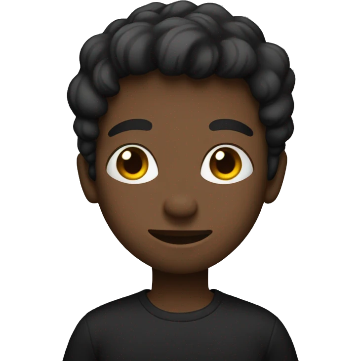 person wearning black t shirt from waist up emoji