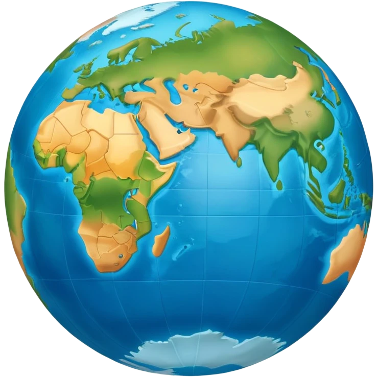 Earth globe showing continents and oceans emoji