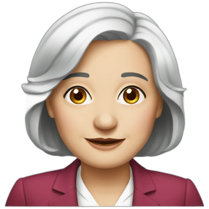 Woman version of Jean-Pierre Raffarin emoji