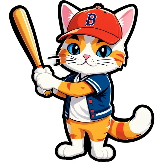 Baseball cat emoji