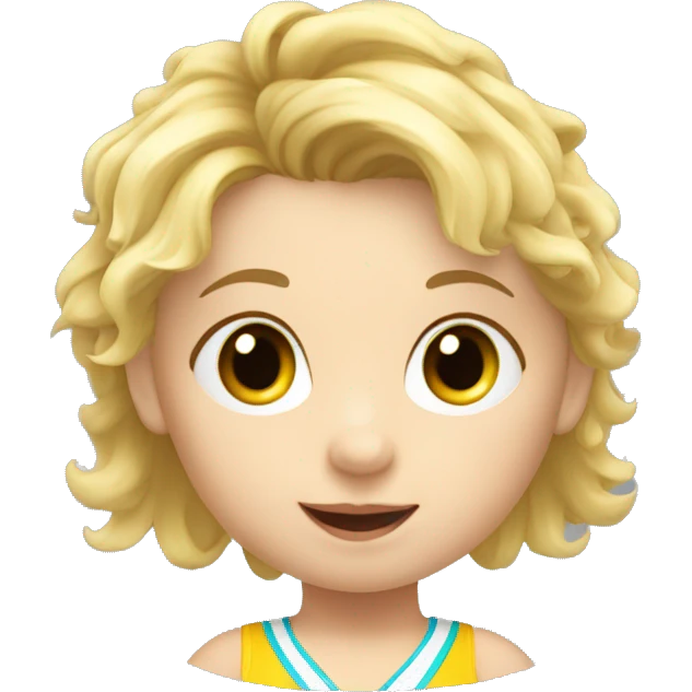 Padel baby player blond hair 1 year emoji