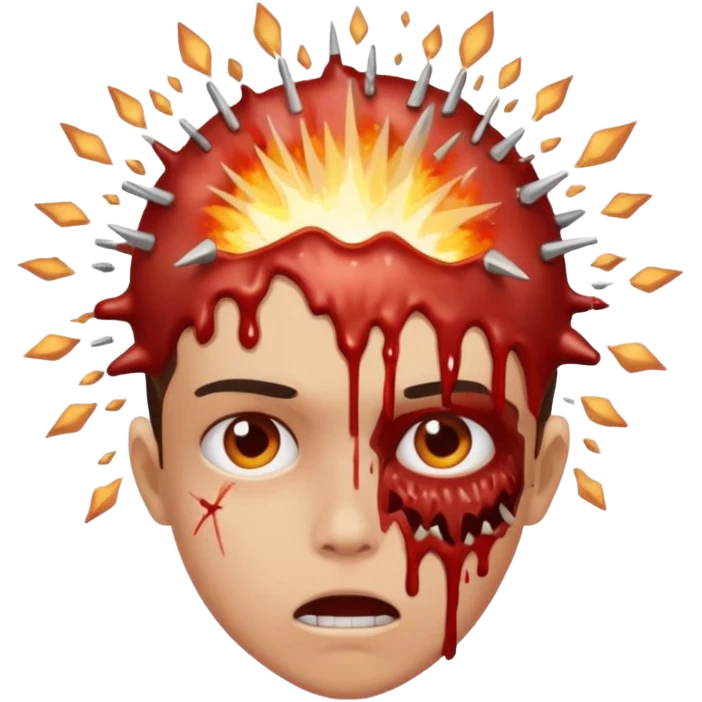 Lebka Svybuchující hlavy emoji