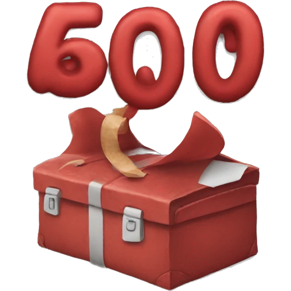 The red 100 underscore emoji but make it say 60 instead emoji