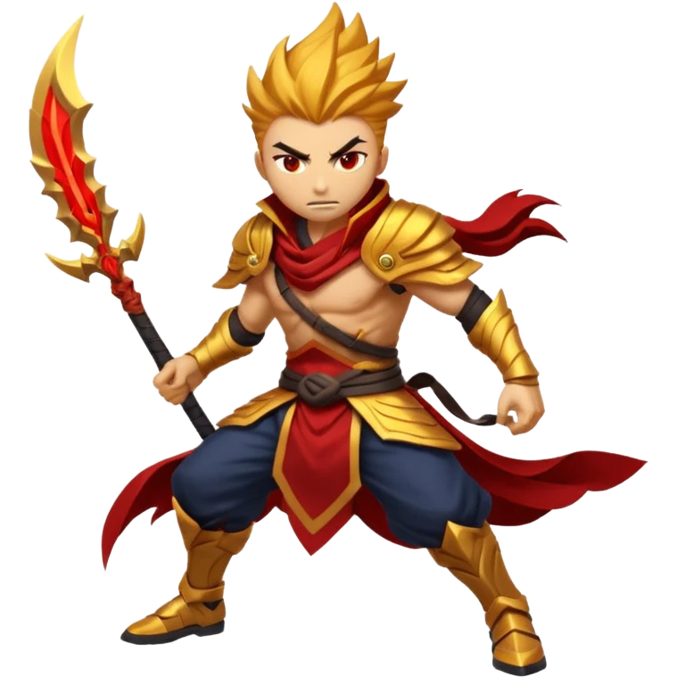 Generate me Genesis Nightbringer Yasuo emoji with aggressive colors emoji