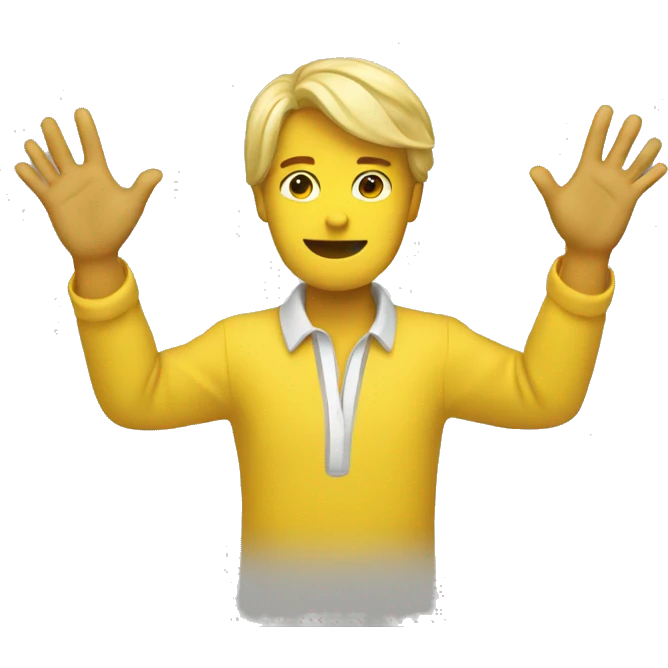Yellow Open arms emoji