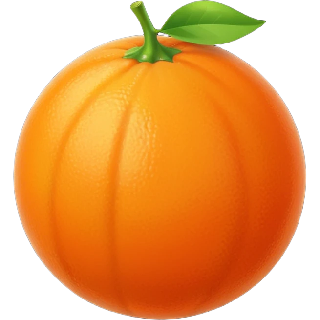 tangerine sphere, juicy orange emoji