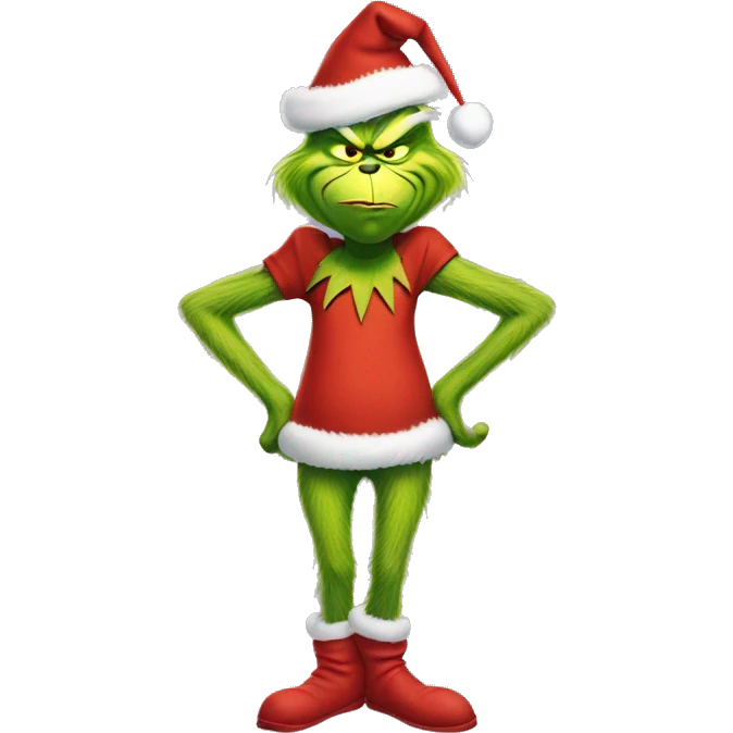 The grinch with knees emoji