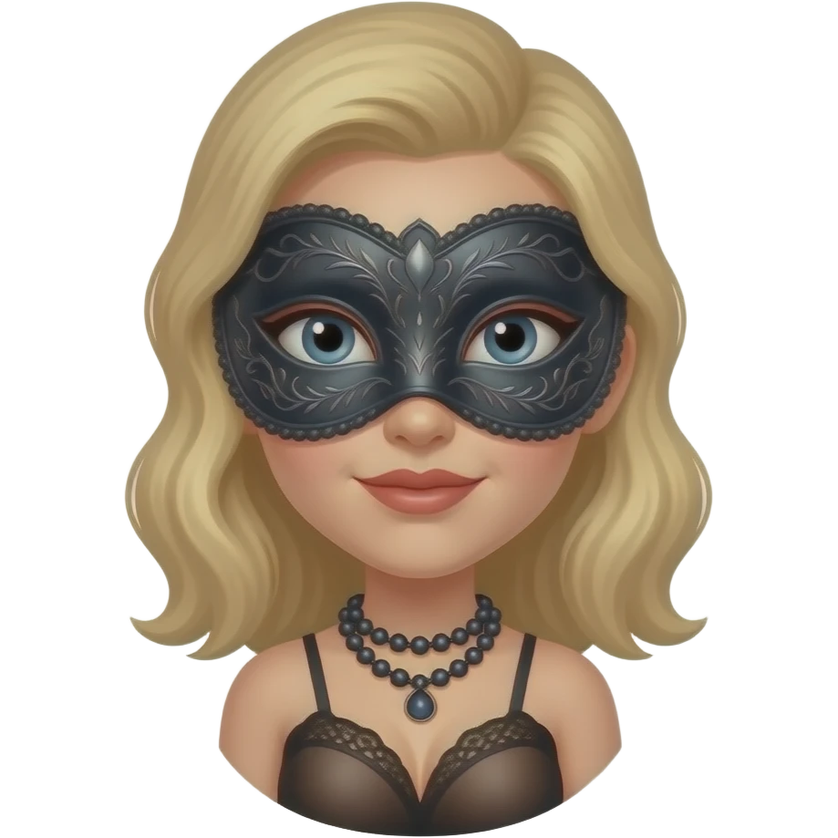 госпожа в чулках и в маске emoji