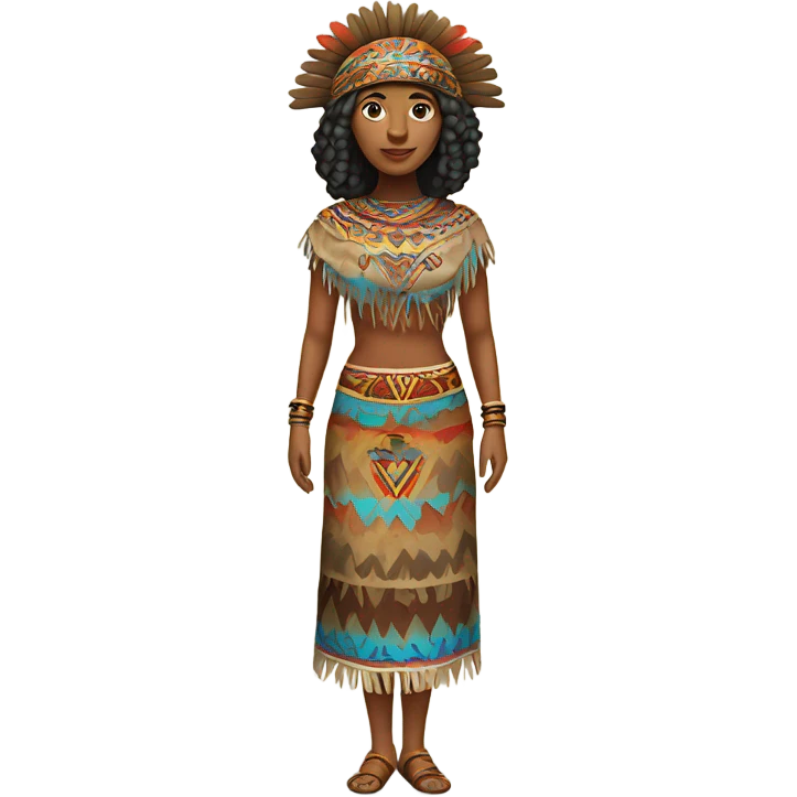 Aztek full body woman emoji