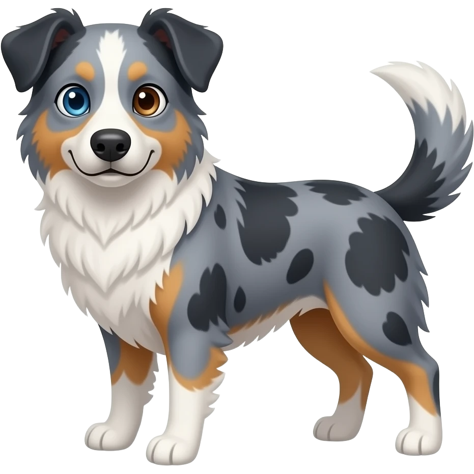 Blue merle with one blue and one brown eye emoji