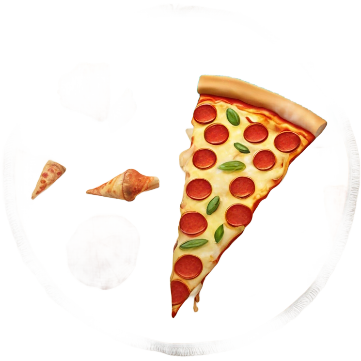 Pizza relaxing on a beach emoji