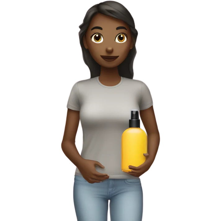 girl with 2 body mist emoji