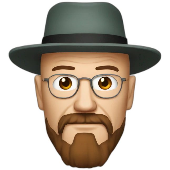Heisenberg from breaking bad with brown beard emoji